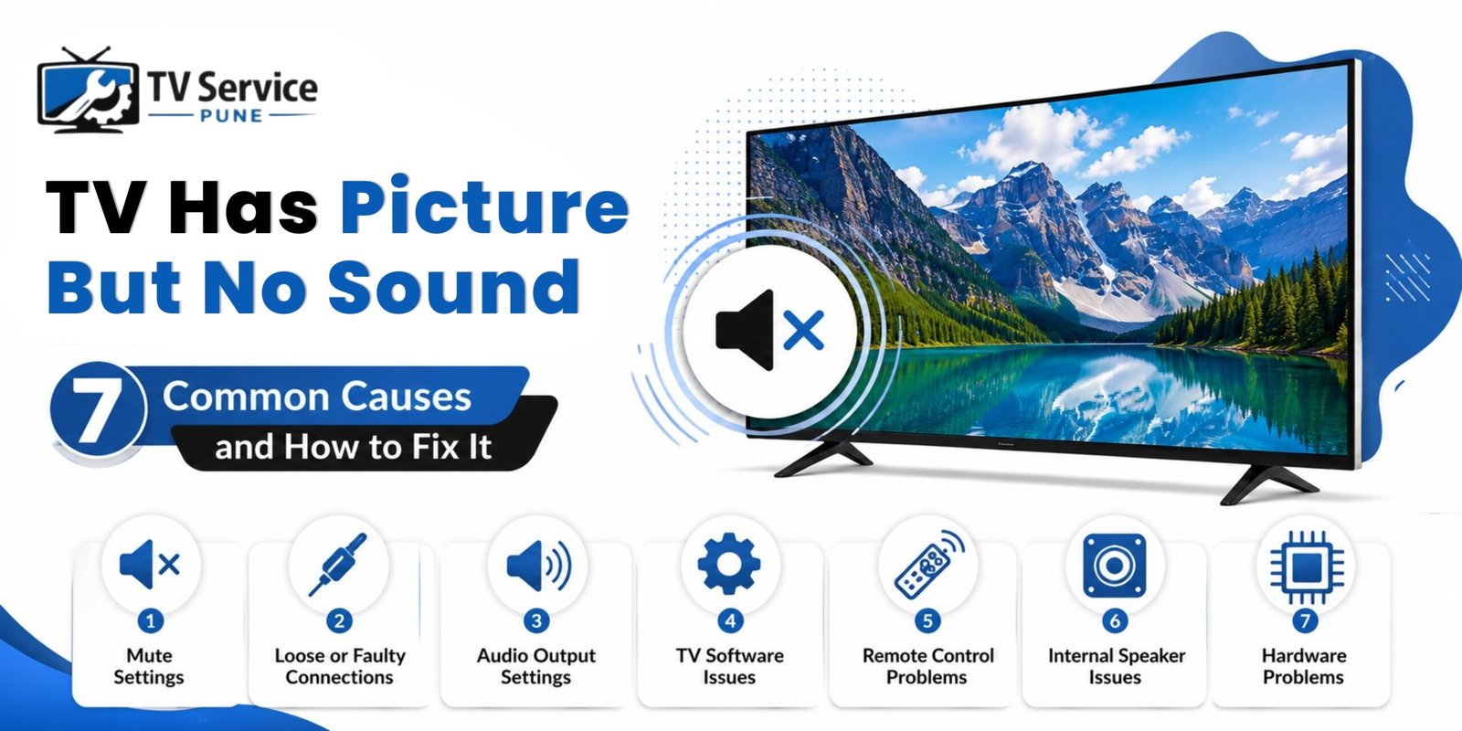 You are currently viewing TV Has Picture But No Sound: 7 Common Causes and How to Fix It